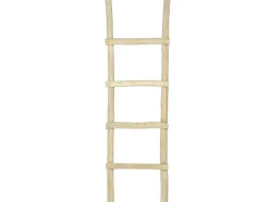 Vente-unique Accessoires & Spiegels-Handdoekenrek Ladder Van Massief Teakhout - Naturelkleur - Fodna