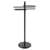 Vente-unique Accessoires & Spiegels-Handdoekhouder Van Zwart Metaal - 2 Stangen - Benosi