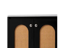 ModernLuxe Badkamermeubel Met Enkele Wastafel-Hangend Badkamermeubel - Een Keramische Wastafel En 3 Laden - Zwart (Spiegel, Kraan Niet Inbegrepen)