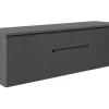 Vente-unique Dubbele Wastafel-Hangend Badkamermeubel Met Dubbele Wastafel - Grijs - 150 Cm - Jimena Ii
