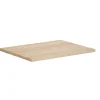 Vente-unique Badkamermeubel Met Enkele Wastafel-Hangend Badkamermeubel Met Opzet Wastafel Van Steen - Eiken Fineer - 60 Cm - Mesliva