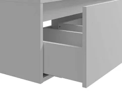 Vente-unique Dubbele Wastafel-Hangend Badkamermeubel Wit Met Dubbele Wastafel - L150 Cm - Isaure Ii