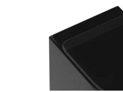 Vente-unique Hangend Toilet-Hangend Toilet Pakket In Glanzend Zwart Met Inbouwreservoir En Bedieningsplaat - Javoine