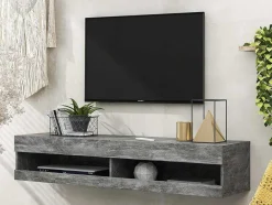ModernLuxe Tv-Meubel-Hangend Tv-Meubel 140 Cm Met Led - Grijs