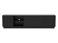 Vente-unique Tv-Meubel-Hangend Tv-Meubel Met 4 Deuren En 2 Nissen Van Mdf - Zwart - Redonia