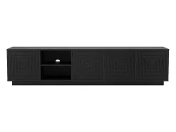 Vente-unique Tv-Meubel-Hangend Tv-Meubel Met 4 Deuren En 2 Nissen Van Mdf - Zwart - Mezulia