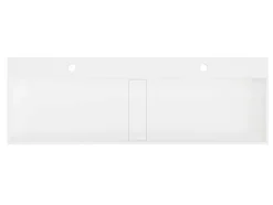 Shower & Design Muurkast Badkamer-Hangend Wastafelblad - Wit - L120 X B40 X H15 Cm - Yamdrok
