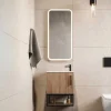 Vente-unique Toiletmeubel-Hangend Wastafelmeubel Met Nis - 40 Cm - Licht Naturel - Lopena