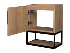 Vente-unique Toiletmeubel-Hangend Wastafelmeubel Met Nis - 40 Cm - Licht Naturel - Lopena