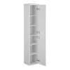 Vente-unique Badkamerkast-Hangende Badkamerkolom - 6 Planken - Wit - L30 X D25 X H160 Cm - Kayla