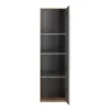 Vente-unique Badkamerkast-Hangende Badkamerkolom - Licht Naturelkleurig En Grijs - L35 X B30 X H120 Cm - Jasmine