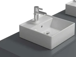 Vente-unique Dubbele Wastafel-Hangende Badkamermeubel In Antracietgrijze Kleur Met Dubbele Wastafel - L150 Cm - Isaure Ii