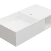 Shower & Design Muurkast Badkamer-Hangende Wastafel Met Nis - Wit - L80 X B40 X H20 Cm - Goyoko