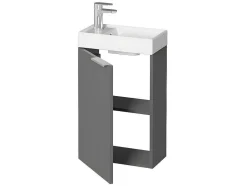 Vente-unique Toiletmeubel-Hangkastje Met Wastafeltje Taho - Grijs