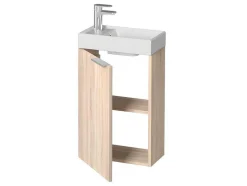 Vente-unique Toiletmeubel-Hangkastje Met Wastafeltje Taho - Eik