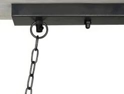 OZAIA Hanglamp-Hanglamp In Industriele Stijl Olius - Hout En Metaal - 4 Lampen - H31 X L100 Cm - Naturel En Zwart