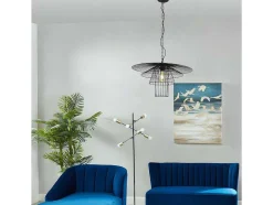 OZAIA Hanglamp-Hanglamp Met Draden Vlindermodel Machaon - Metaal - L59 X H95 Cm - Zwart