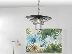 OZAIA Hanglamp-Hanglamp Met Draden Vlindermodel Machaon - Metaal - L59 X H95 Cm - Zwart