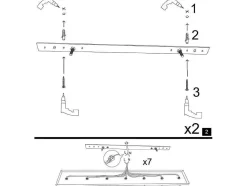 OZAIA Hanglamp-Hanglamp Met Verstelbare Hoogte Yildo - 3 Kappen - L67 X H25/111 Cm - Zwart En Koperkleurig