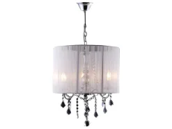 PASCAL MORABITO Hanglamp-Hanglamp Toscani Van Witte Draden - H 100Cm - Passementstrookje Van Kristal