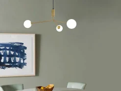 OZAIA Hanglamp-Hanglamp Van Glas En Metaal - D90 X H182 Cm - Goud - Kenora