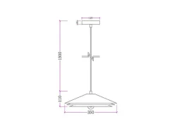 OZAIA Hanglamp-Hanglamp Van Metaal - D35 X H161 Cm - Groen - Kiruna