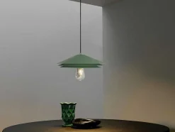 OZAIA Hanglamp-Hanglamp Van Metaal - D35 X H161 Cm - Groen - Kiruna
