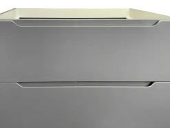 Vente-unique Badkamermeubel Met Enkele Wastafel-Hangmeubel Enkele Wastafel Met Kolom - Grijs - 80 Cm - Stefanie