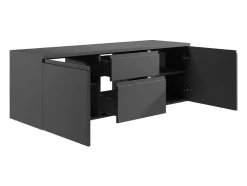 Vente-unique Wastafelmeubel-Hangmeubel Onder Wastafel - Grijs - 150 Cm - Jimena Ii
