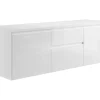 Vente-unique Wastafelmeubel-Hangmeubel Onder Wastafel - Wit - 150 Cm - Jimena Ii