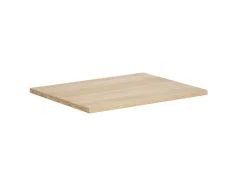 Vente-unique Badkamermeubel Met Enkele Wastafel-Hangmeubel Voor Badkamer Met Wastafel Om Erop Te Plaatsen - Eikenfineer - 60 Cm - Mesliva
