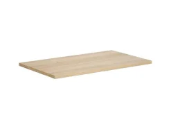 Vente-unique Badkamermeubel Met Enkele Wastafel-Hangmeubel Voor Badkamer Met Wastafel Om Erop Te Plaatsen - Eikenfineer - 80 Cm - Mesliva
