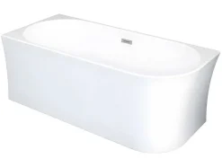 Shower & Design Hoekbad-Hoekbad - 201 L - 150 X 75 X 59 Cm - Wit - Acryl - Hoek Links - Ponticola