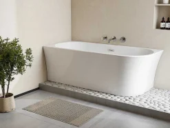 Shower & Design Hoekbad-Hoekbad - 201 L - 150 X 75 X 59 Cm - Wit - Acryl - Hoek Links - Ponticola