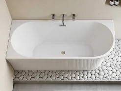 Shower & Design Hoekbad-Hoekbad - 201 L - 150 X 75 X 59 Cm - Wit - Acryl - Hoek Links - Ponticola