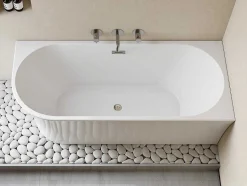Shower & Design Hoekbad-Hoekbad - 201 L - 150 X 75 X 59 Cm - Wit - Acryl - Hoek Rechts - Ponticola