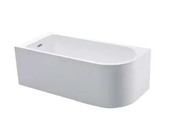 Shower & Design Hoekbad-Hoekbad - 201 Liter - 150 X 75 X 58 Cm - Wit - Linkse Hoek - Anika