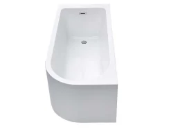 Shower & Design Hoekbad-Hoekbad - 201 Liter - 150 X 75 X 58 Cm - Wit - Linkse Hoek - Anika