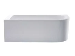Shower & Design Hoekbad-Hoekbad - 201 Liter - 150 X 75 X 58 Cm - Wit - Linkse Hoek - Anika