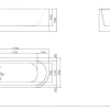Shower & Design Hoekbad-Hoekbad - 240L - 170 X 75 X 58 Cm - Linkse Hoek - Anika