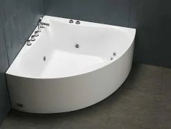 Shower & Design Massagebad-Hoekbadkuip Agyness - 263L - 135 X 135 X H57 Cm
