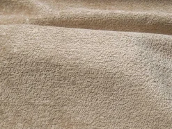 Vente-unique Fluweel / Suede-Hoekbank Met Hoek Rechts Van Beige Velours Met Textuur Talmine