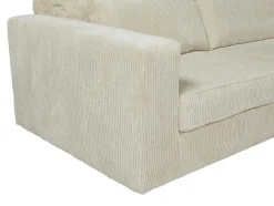 Vente-unique Speciale Modellen Zitbanken & Fauteuils-Hoekbank Mondovi Van Ribfluweel - Beige - Hoek Rechts