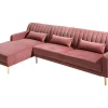 Vente-unique Fluweel / Suede-Hoekbank Van Fluweel Meyreuil - Oudroze - Hoek Links