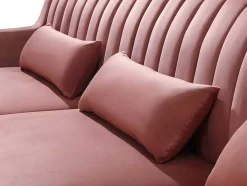 Vente-unique Fluweel / Suede-Hoekbank Van Fluweel Meyreuil - Oudroze - Hoek Links