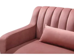 Vente-unique Fluweel / Suede-Hoekbank Van Fluweel Meyreuil - Oudroze - Hoek Links