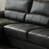 LINEA SOFA Hoekbank-Hoekbank Van Leer Metropolitan Ii - Zwart - Hoek Links