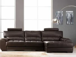 LINEA SOFA Leren Zitbank-Hoekbank Van Leer Metropolitan Ii - Bruin - Hoek Rechts