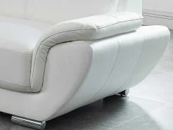 LINEA SOFA Leren Zitbank-Hoekbank Van Leer Nahia - Wit - Hoek Links