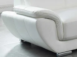 LINEA SOFA Leren Zitbank-Hoekbank Van Leer Nahia - Wit - Hoek Rechts